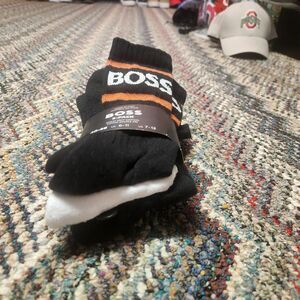 Boss Men's Black and Orange Socks